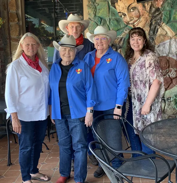 Judy James with fellow cowgirls